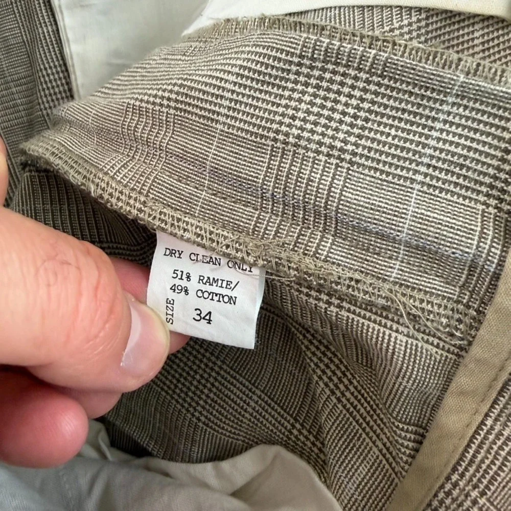 Vintage Polo Ralph Lauren Buckle Back Adjusters Pants Ramie Blend 32x29 (Tag 34)